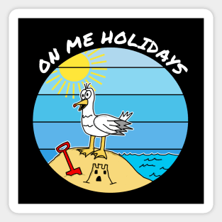 On Me Holidays, Seaside Seagull British Summer Holiday Sticker